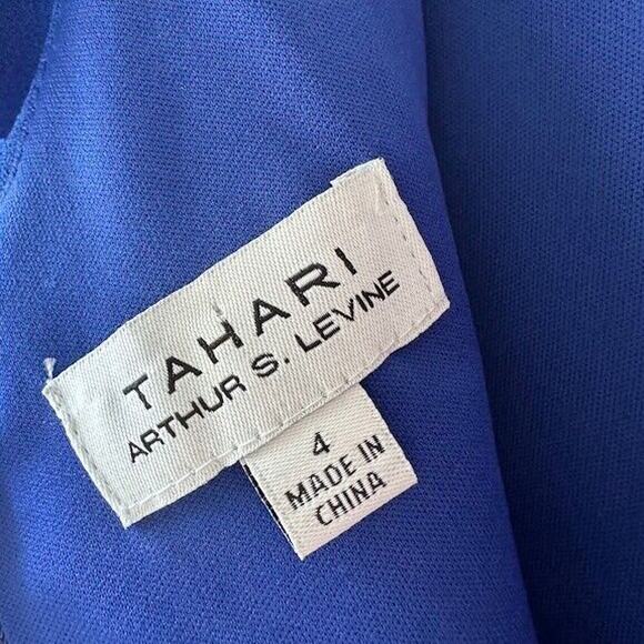 NWT Tahari Royal Blue Dressy Sleeveless Wide Leg Jumpsuit Size 4 Pockets - Picture 6 of 8